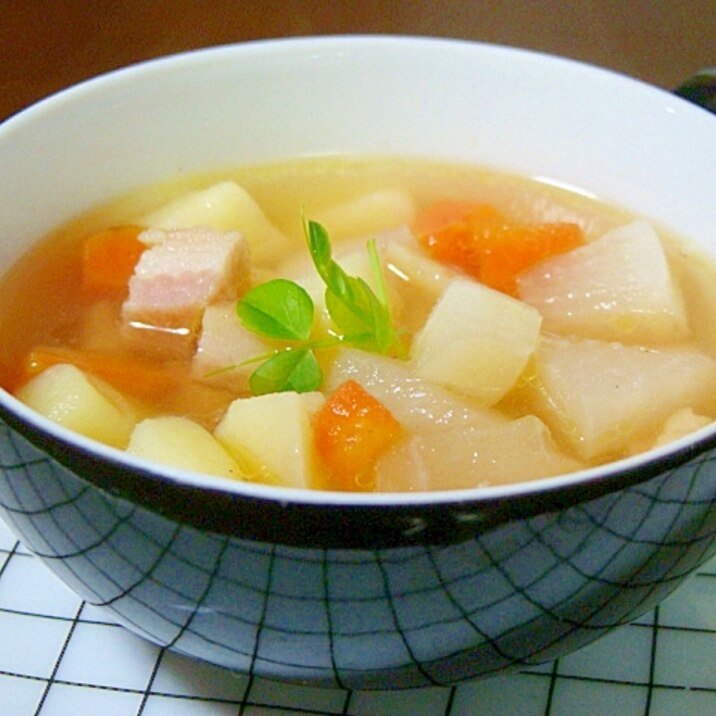 ベーコンの旨みでいただく大根スープ レシピ 作り方 By Sundisk 楽天レシピ